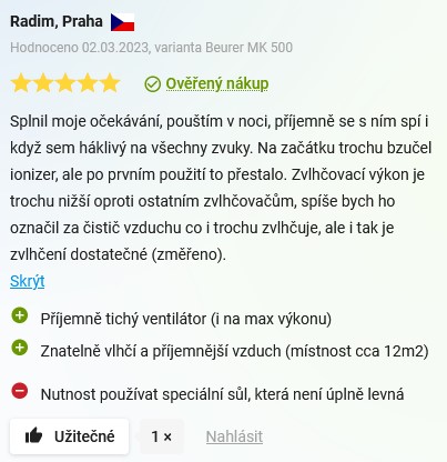 Recenze a zkušenosti s Beurer MK 500