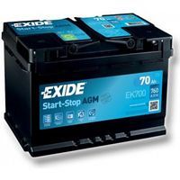 Exide AGM 12V 70Ah 760A EK700