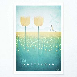 Plakát Travelposter Amsterdam, A3