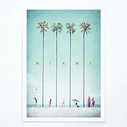 Plakát Travelposter Miami, A3